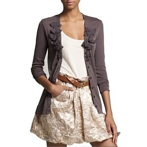 GARNET HILL Silk Cashmere 3D “Petals” Embellished Cardigan